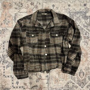 Altar'd State Checkered Wool Jacket